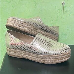 Naturalizer Metallic Jute Platform Espadrille Sneaker Shoe